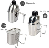 3Pcs/Set Stainless Steel Military Canteen