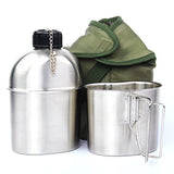 3Pcs/Set Stainless Steel Military Canteen