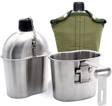 3Pcs/Set Stainless Steel Military Canteen